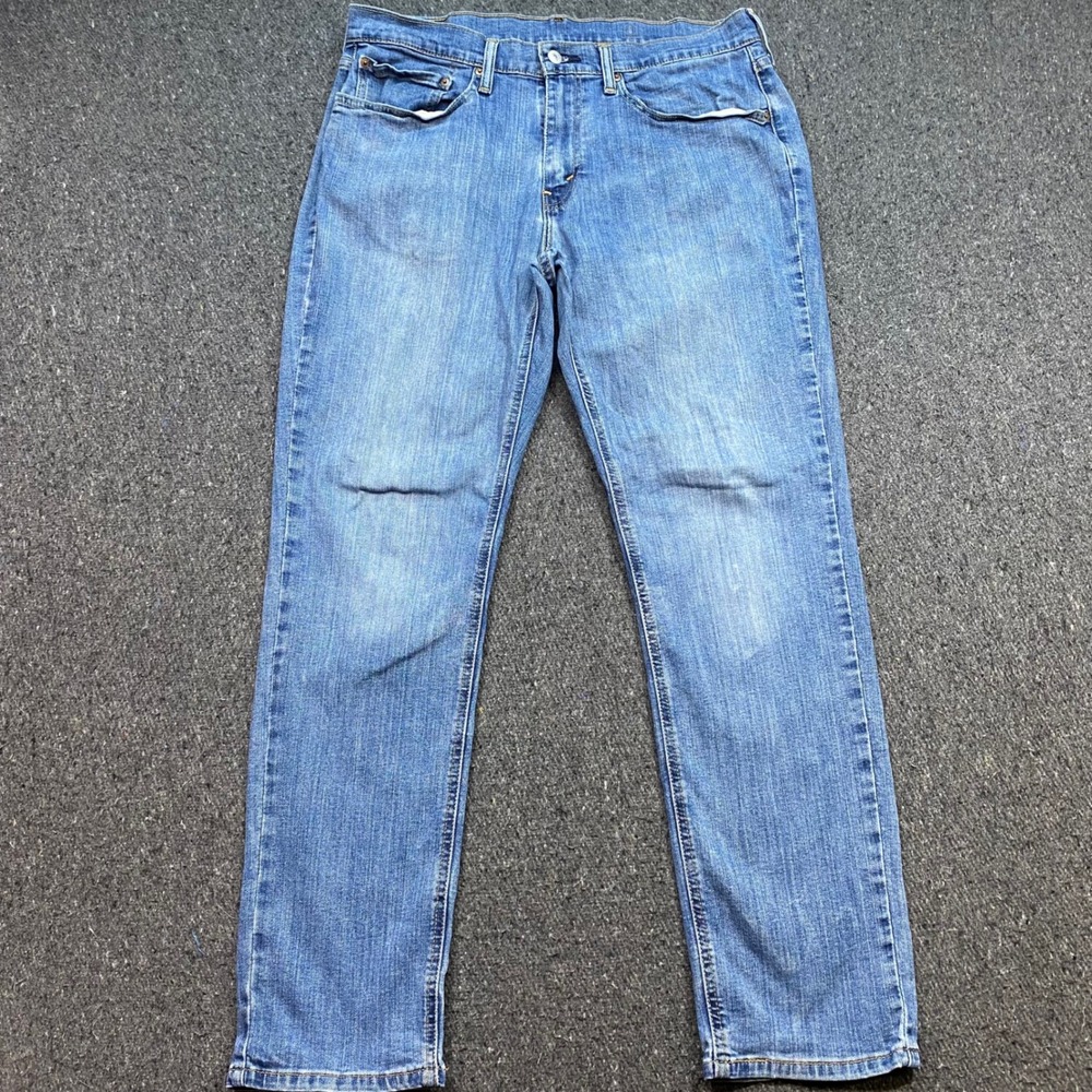 Levi Strauss All Seasons Tech Jeans Sz 34 Mens Blue Skater Straight Leg Denim